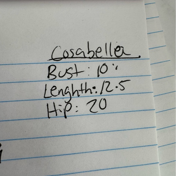 Cosabella Ice Blue/Light Gray Jersey Knit and Lace Camisole Women's Size Medium - Picture 10 of 10